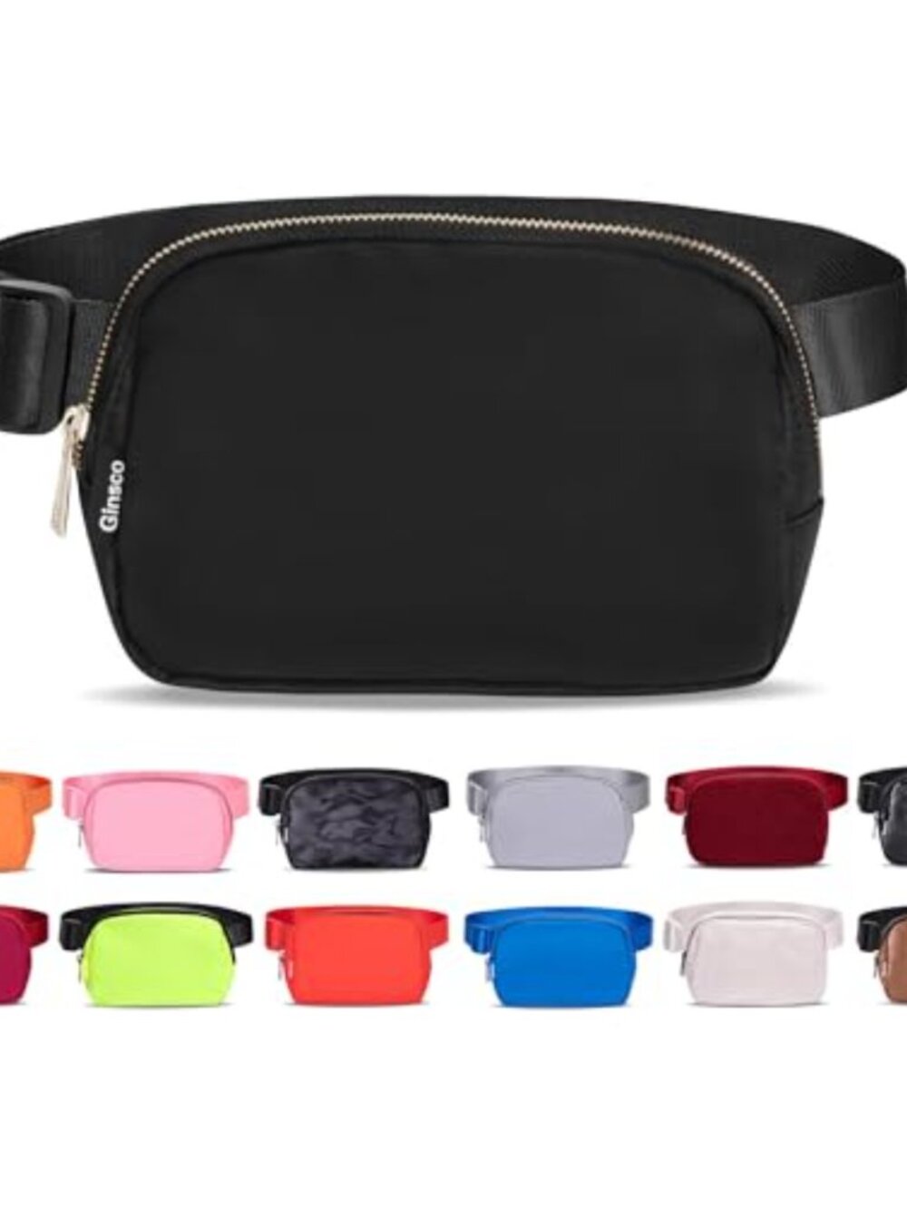 Waterproof Nylon Fanny Pack Belt Bag Crossbody with Adjustable Strap